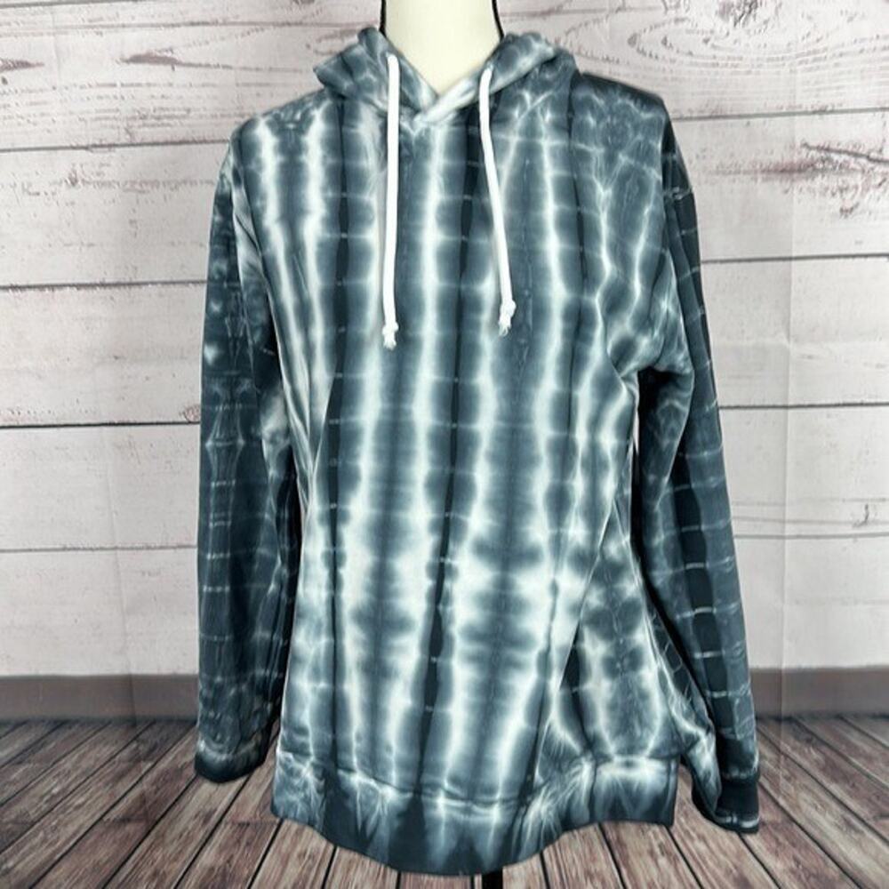 Chaser Sweatshirt Womens‎ Medium Blue Tie Dye Pull Over Oversized Hooded Sorona - Picture 7 of 11